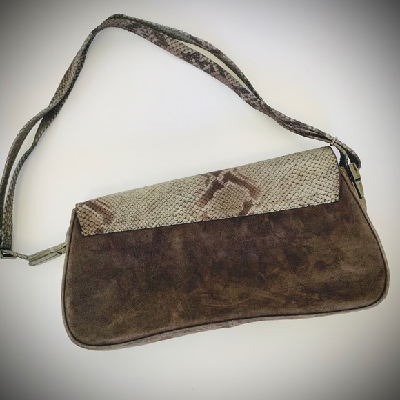 Suede with snake effect Bag and Boots - Picture 6 of 7